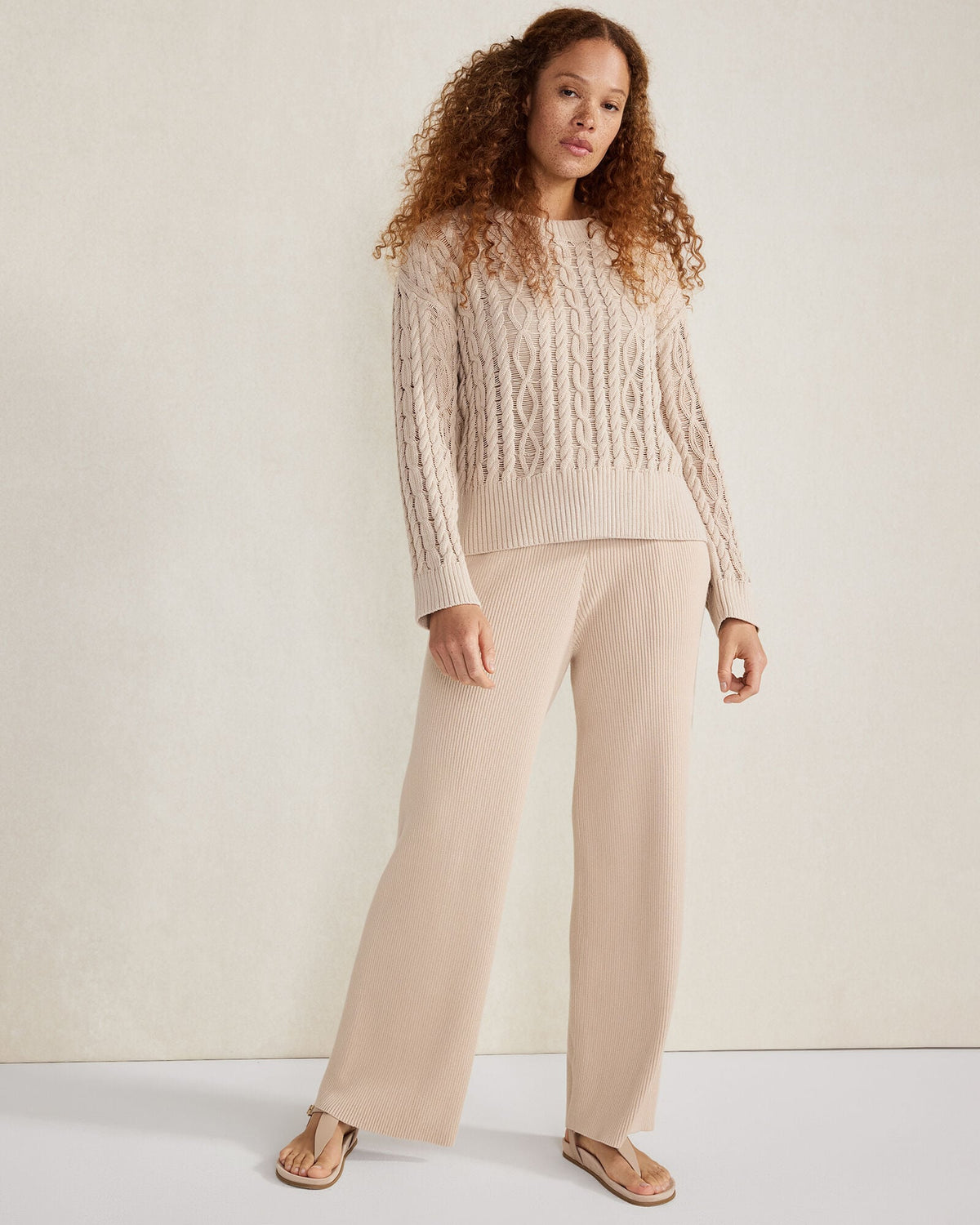 Talbots ORGANIC COTTON CABLE KNIT SWEATER