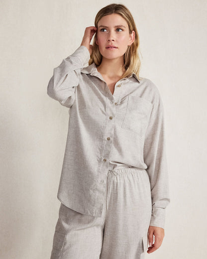 Talbots DRAPEY WOOL BUTTON DOWN TOP