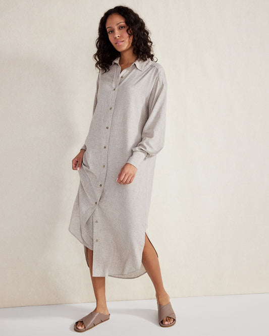 Talbots DRAPEY WOOL BUTTON DOWN DRESS