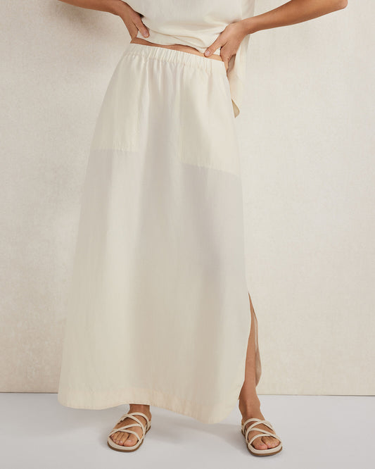 Talbots LINEN BLEND MAXI SHIRTTAIL SKIRT