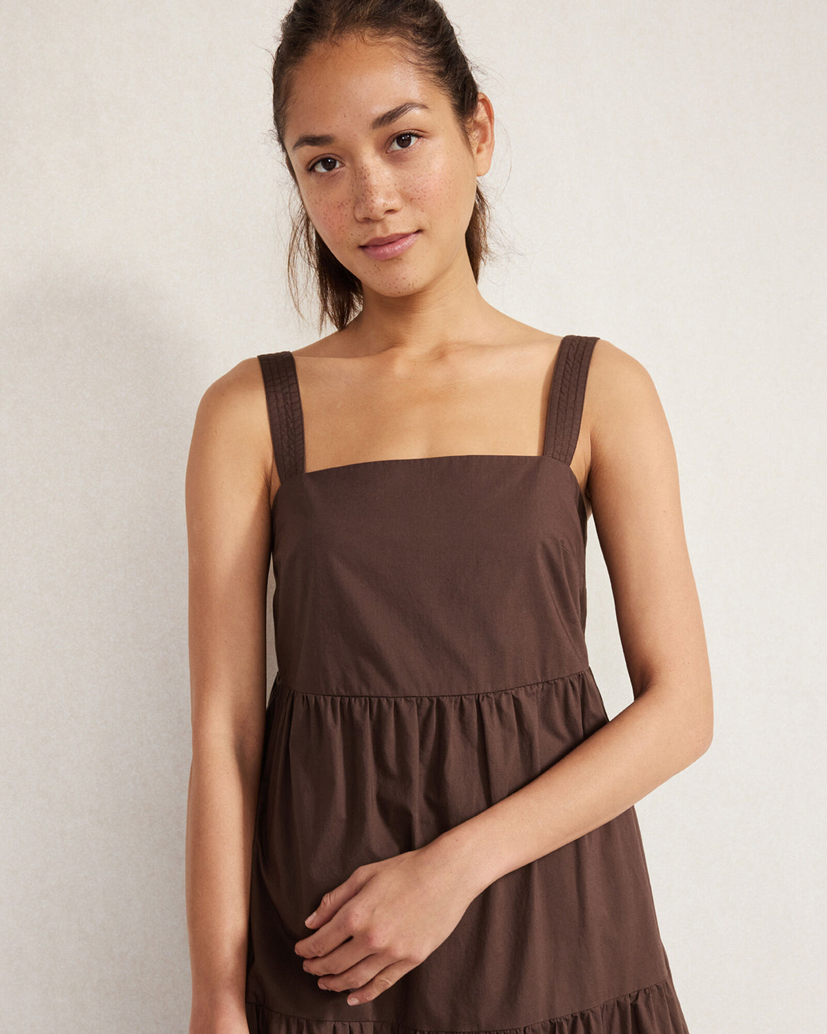 Talbots ORGANIC COTTON POPLIN MIDI DRESS