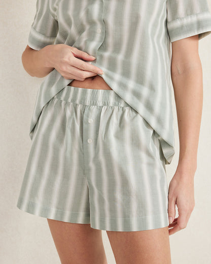 Talbots ORGANIC COTTON POPLIN STRIPE PAJAMA SET