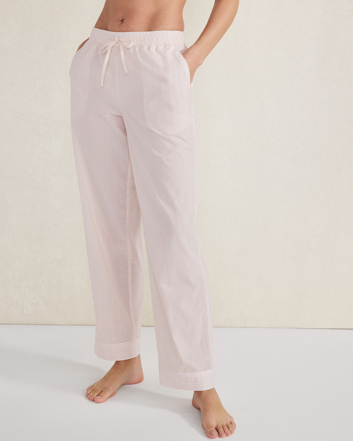 Talbots ORGANIC COTTON POPLIN STRIPED PAJAMA PANTS
