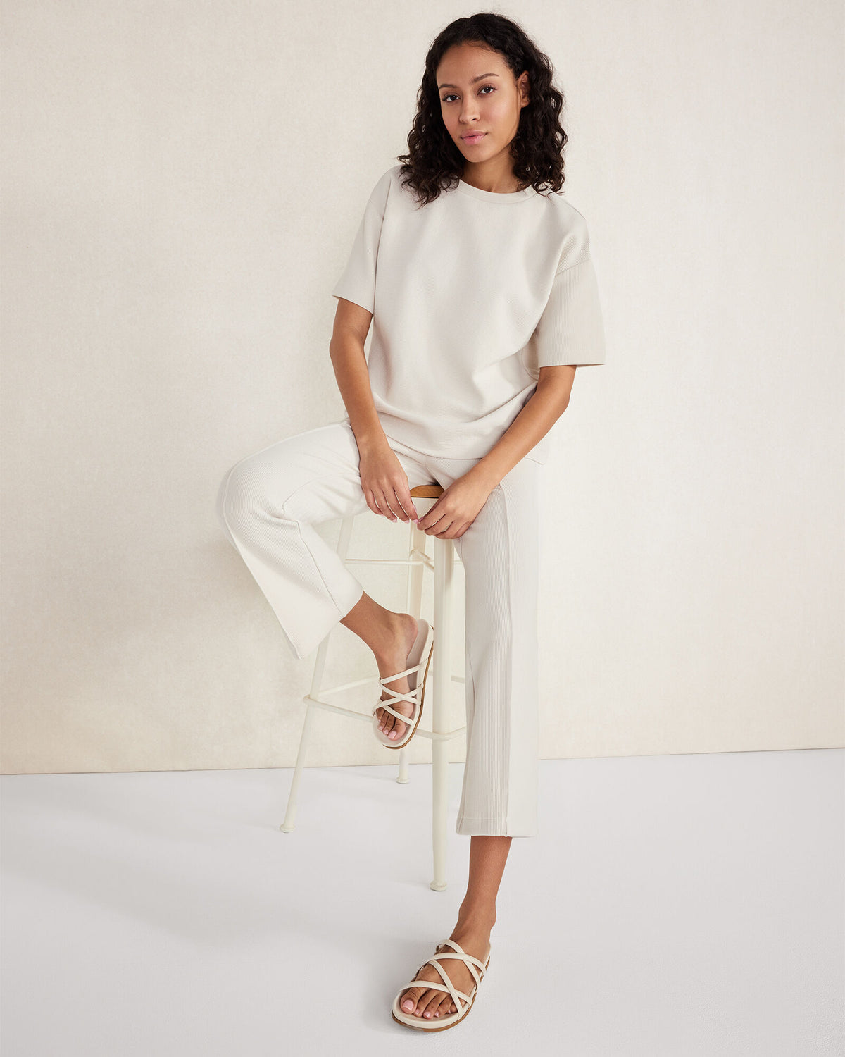 Talbots LEATHER STRAPPY SLIDES