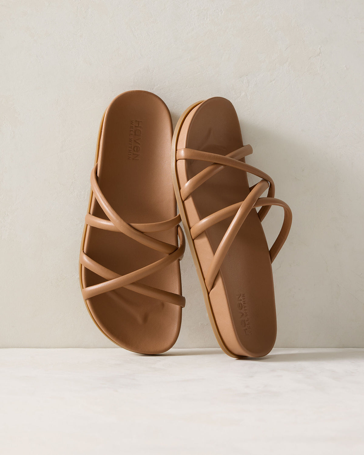 Talbots LEATHER STRAPPY SLIDES