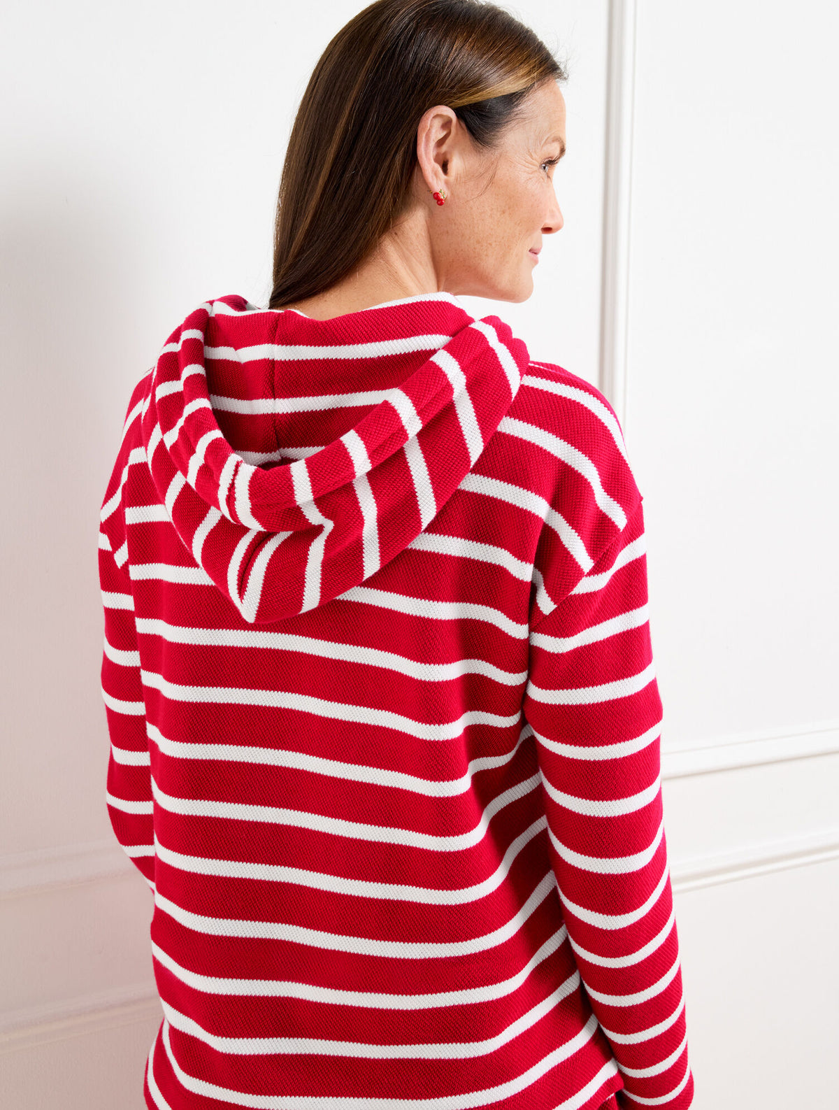 Talbots BEACH TERRY HOODIE - LUNA STRIPE
