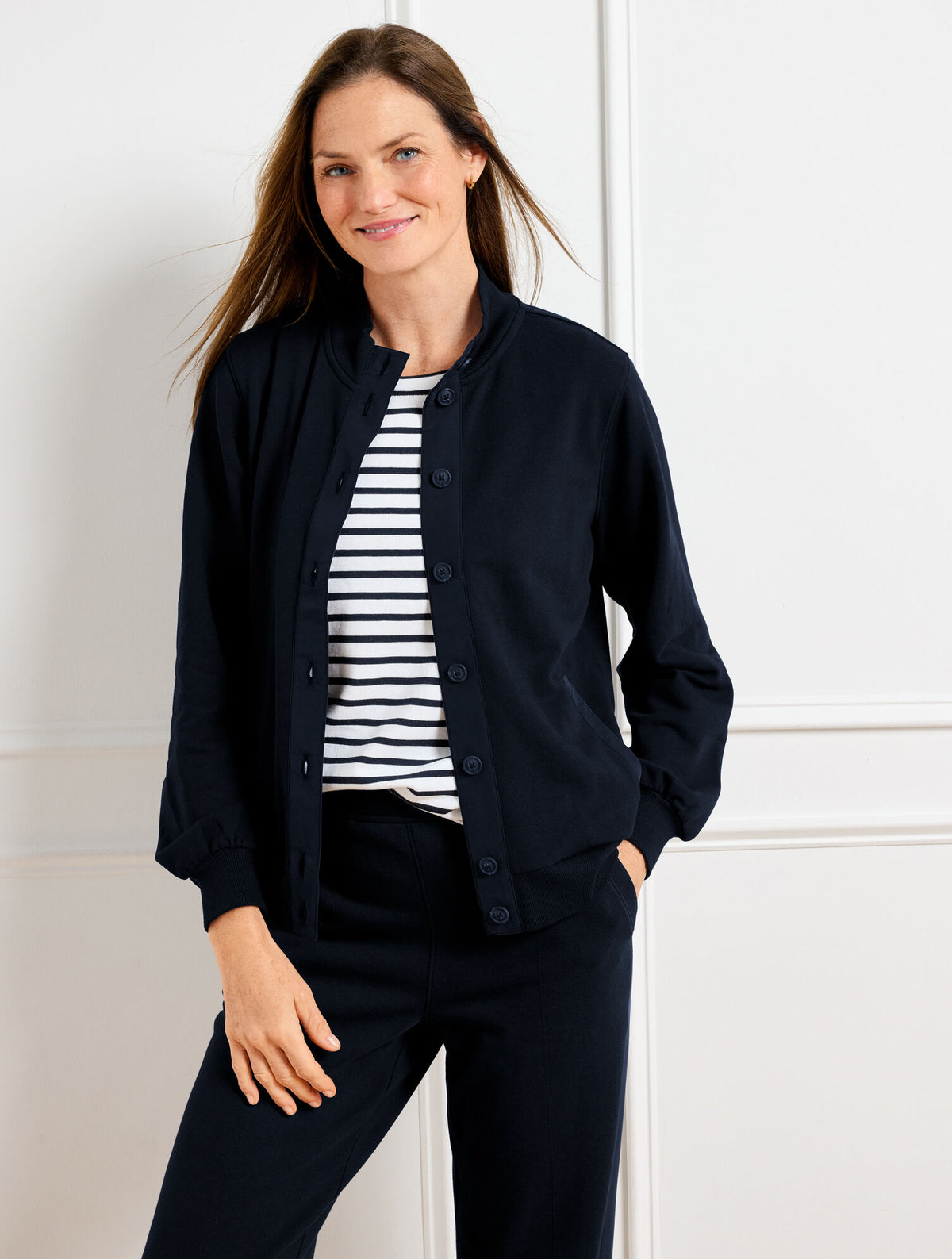 Talbots SEASIDE FRENCH TERRY JACKET