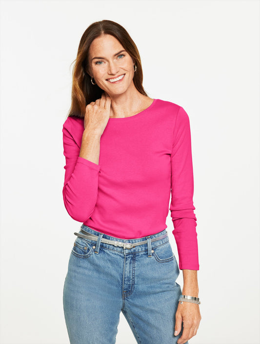 Talbots LONG SLEEVE CREWNECK TEE