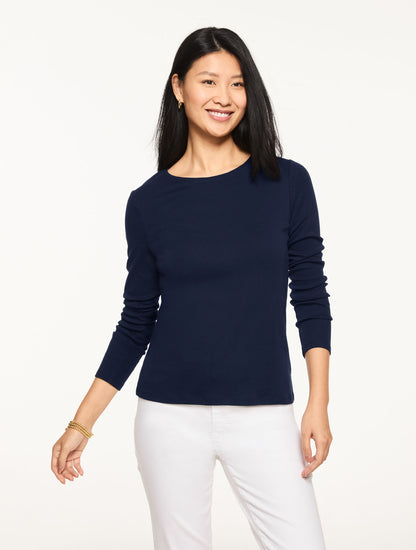 Talbots LONG SLEEVE CREWNECK TEE