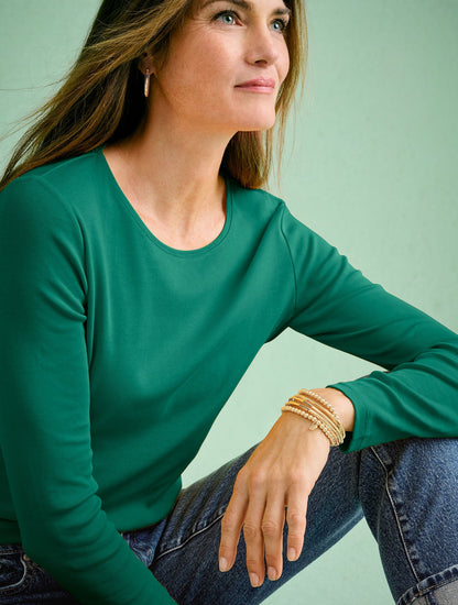 Talbots LONG SLEEVE CREWNECK TEE