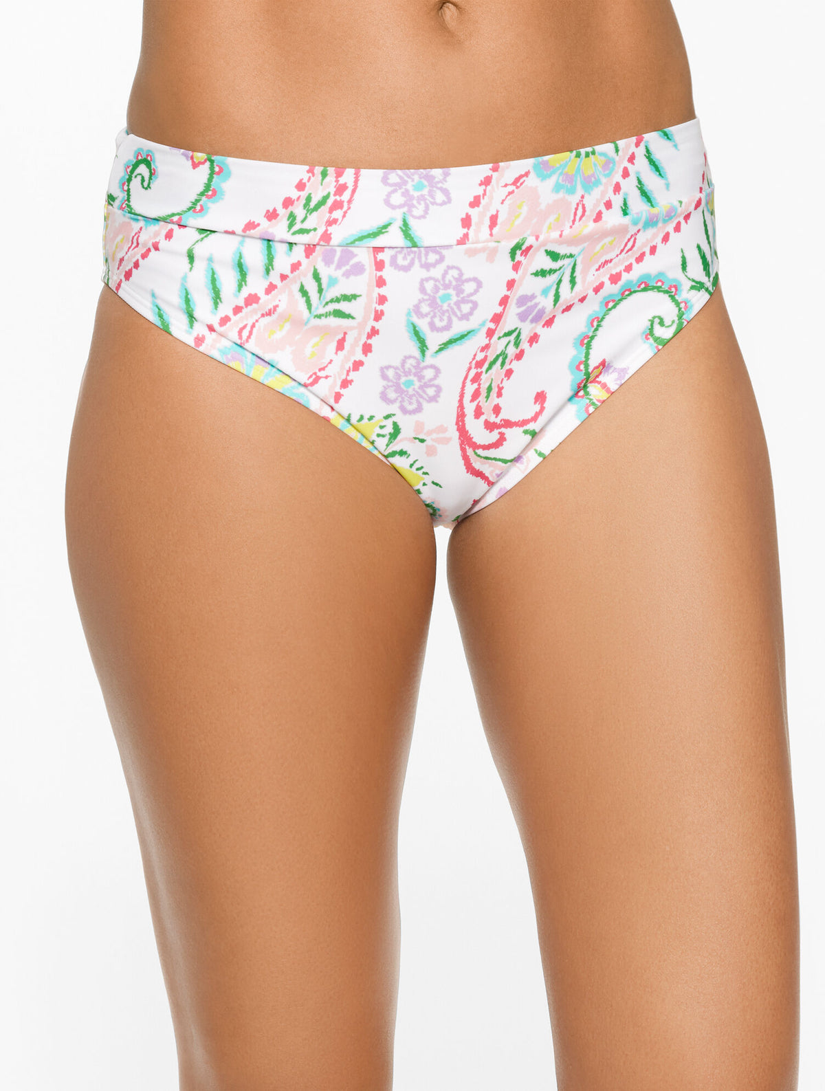 Talbots AQUA CLUB HIGH WAIST SWIM BOTTOM - ISLAND PAISLEY