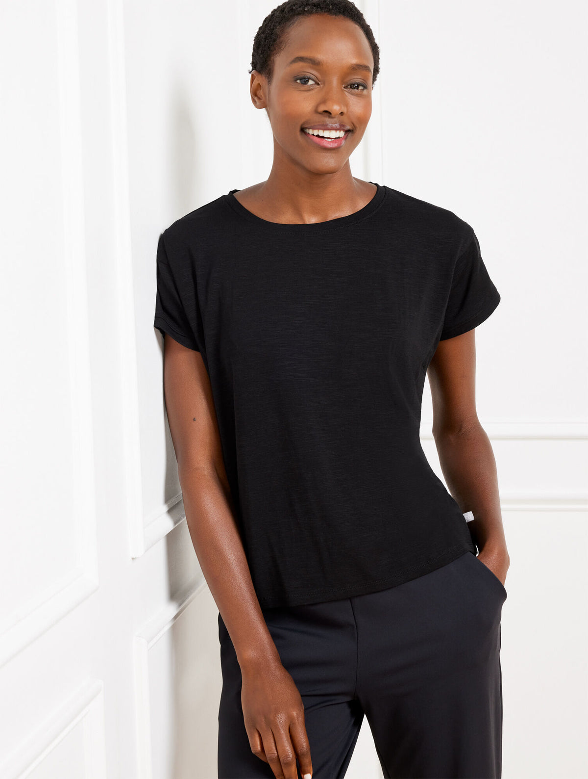 Talbots SUPERSOFT SLUB CREWNECK TEE