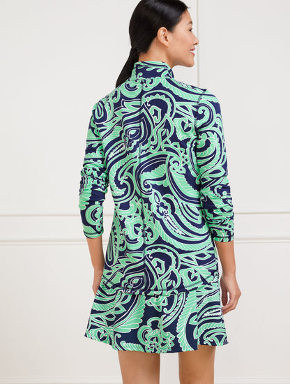 Talbots MODAL FRENCH TERRY HALF-ZIP PULLOVER - IMPRESSIVE PAISLEY