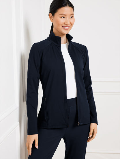 Talbots PERFORMANCE INTERLOCK FULL-ZIP JACKET