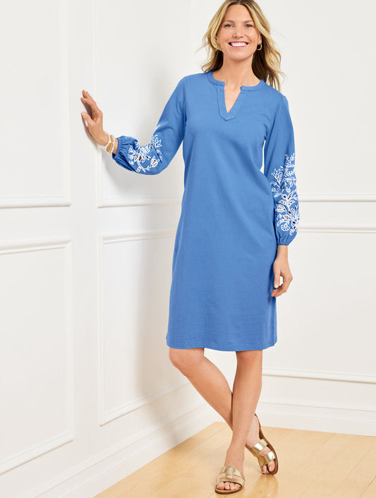 Talbots EMBROIDERED SHIFT DRESS