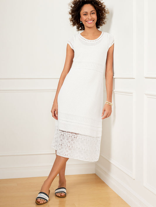 Talbots CROCHET MIDI DRESS