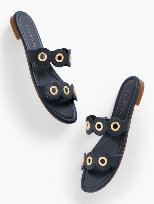 Talbots CAMY EYELET NAPPA SLIDES