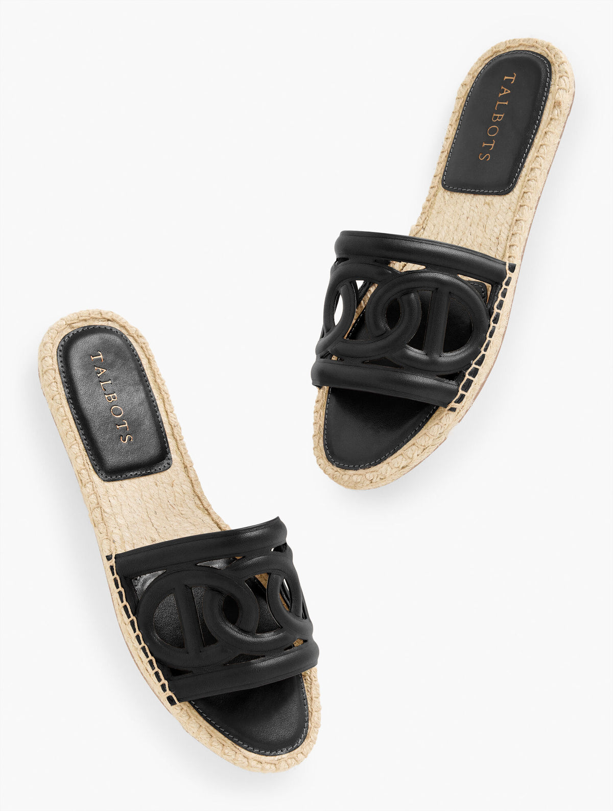 Talbots ILYSSA LINKS NAPPA ESPADRILLE SLIDES