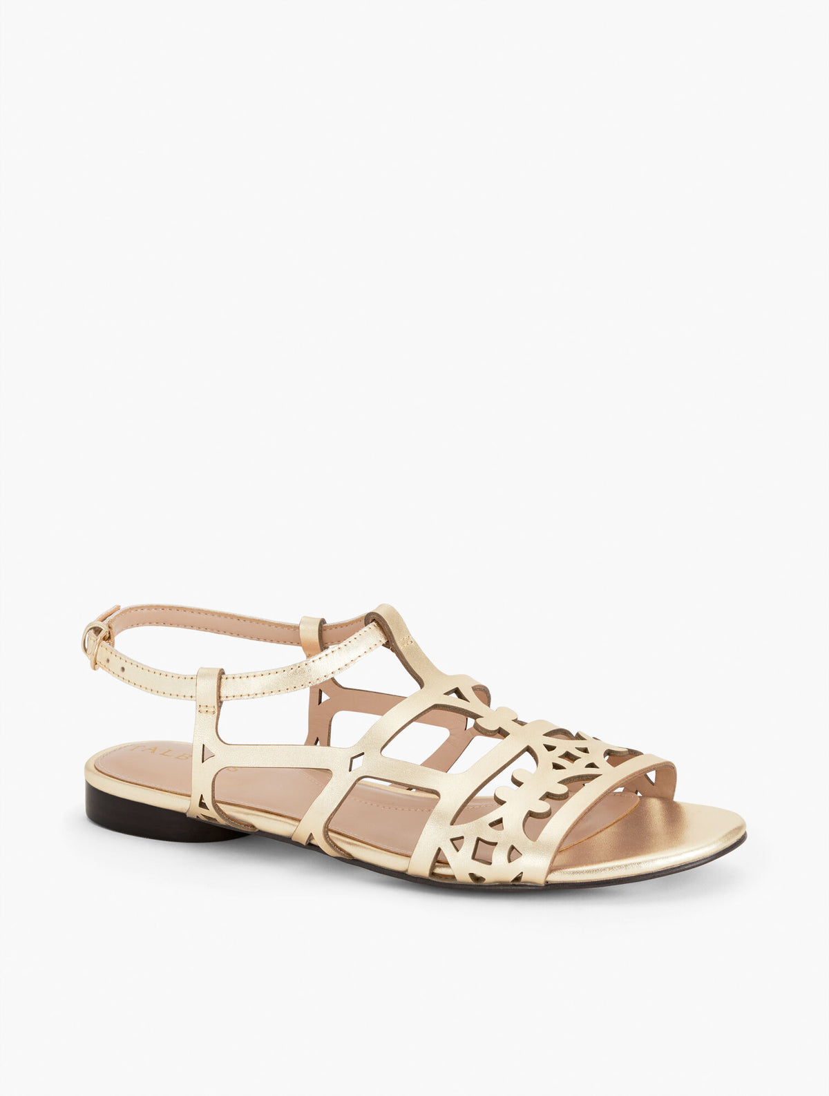 Talbots KALI LASER CUT VACHETTA METALLIC SANDALS