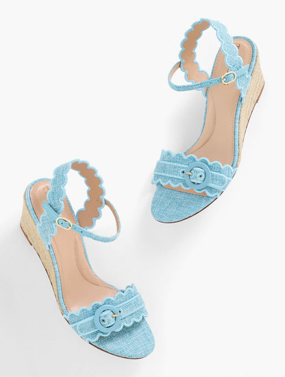 Talbots ROYCE SCALLOPED WEDGE SANDALS