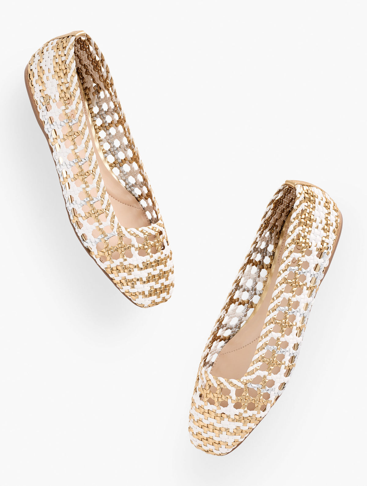 Talbots SLOANE WOVEN METALLIC BALLET FLATS