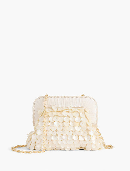 Talbots MOTHER-OF-PEARL PAILLETTE CLUTCH