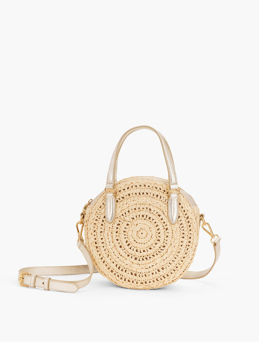 Talbots STRAW ROUND CROSSBODY BAG