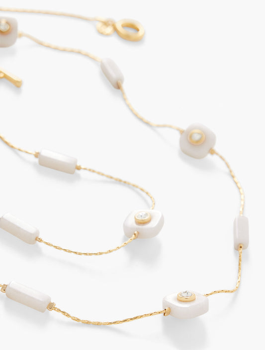 Talbots FLOATING GEO STONES CONVERTIBLE NECKLACE