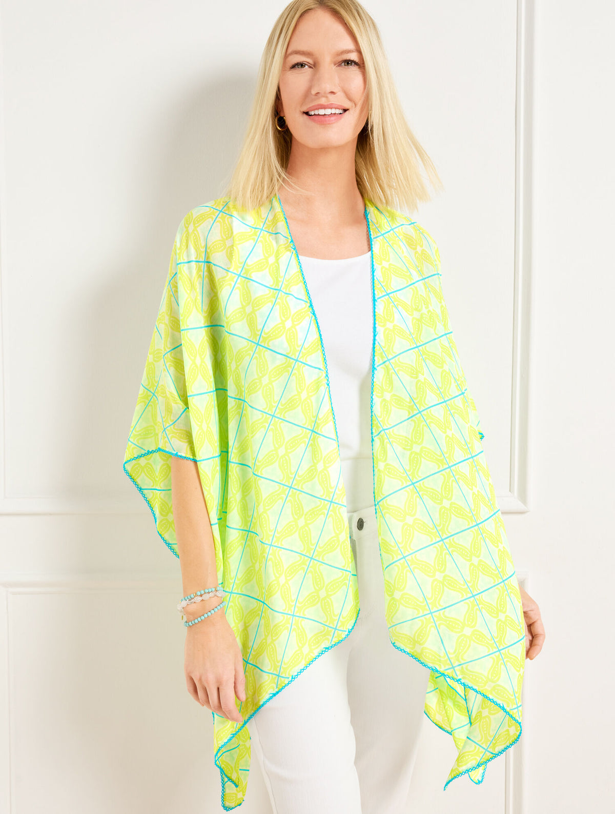 Talbots DIAGONAL TILE RUANA