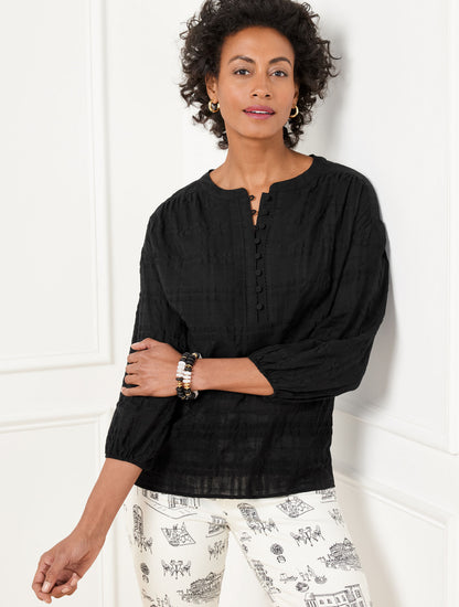 Talbots SHADOW PLAID POPOVER