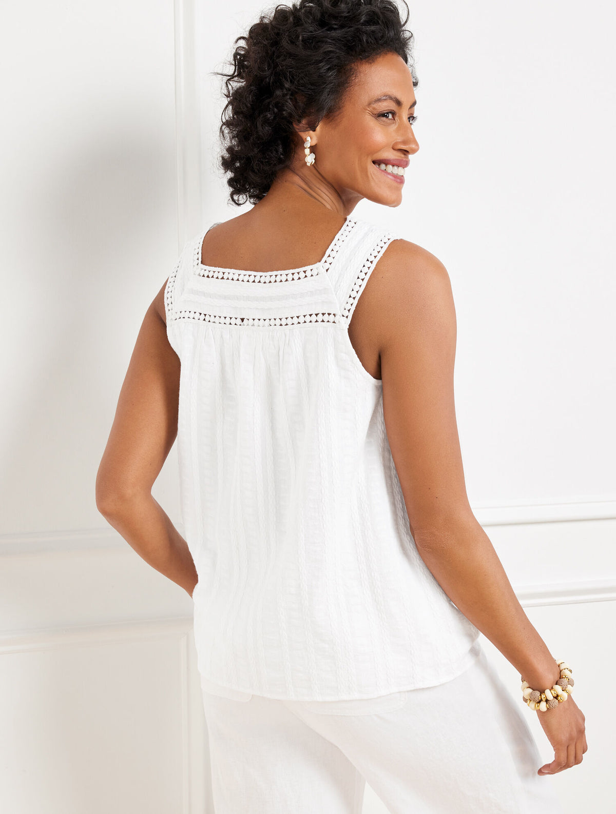 Talbots LACE TRIM SHELL