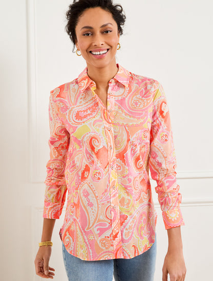 Talbots MODERN CLASSIC SHIRT - VIBRANT PAISLEY