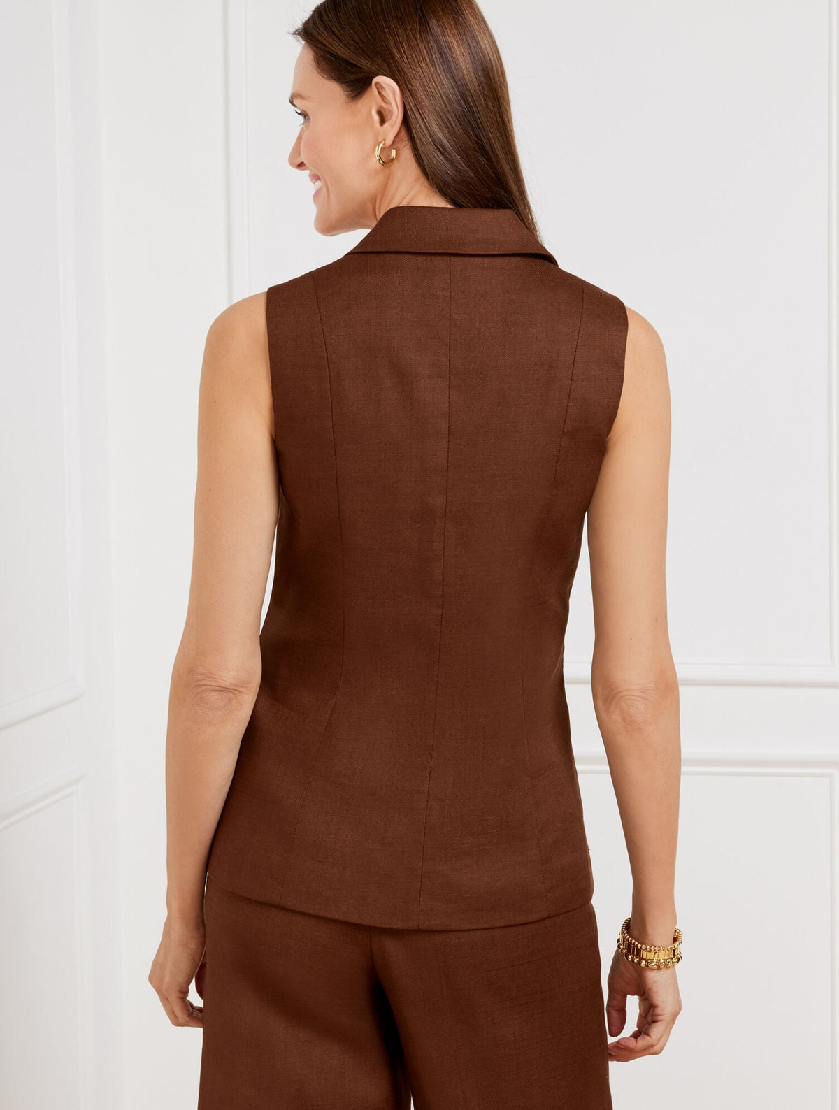 Talbots LINEN BLEND VEST