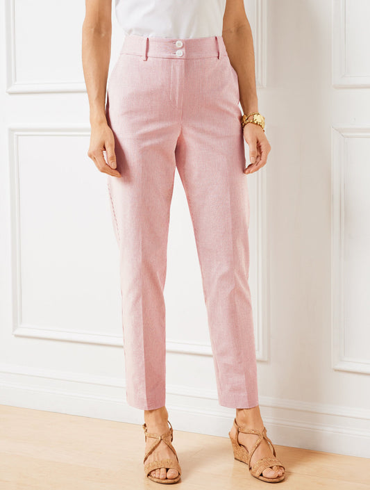 Talbots TAPERED ANKLE SEERSUCKER PANTS