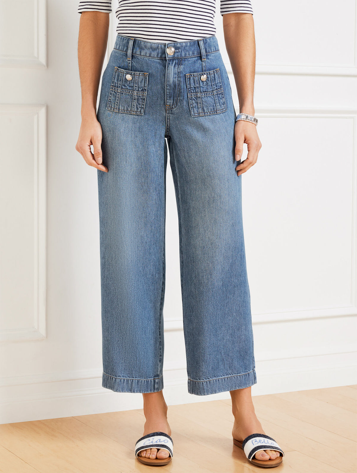 Talbots WIDE CROP JEANS - ELLA WASH