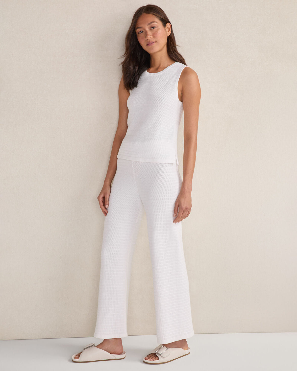 Talbots ORGANIC COTTON LINEAR STITCH STRAIGHT LEG PANTS