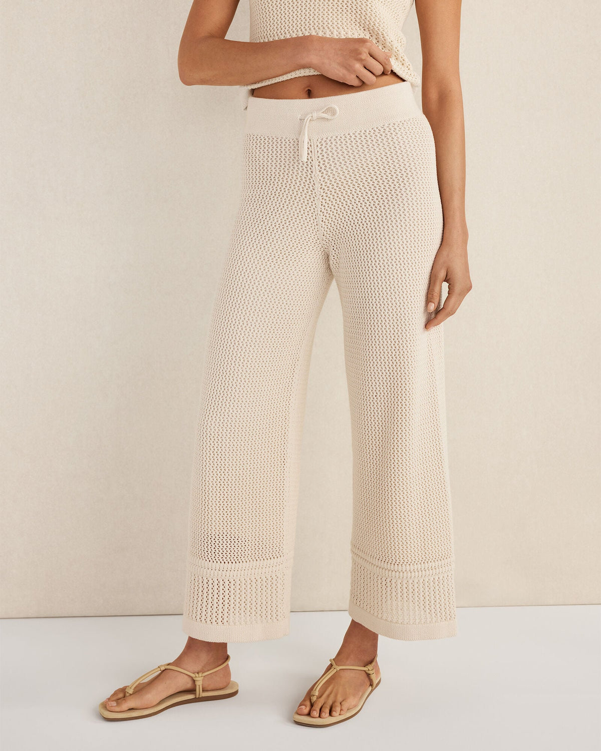 Talbots ORGANIC COTTON MIXED STITCH PANTS