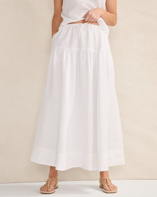 Talbots LINEN TIERED MAXI SKIRT