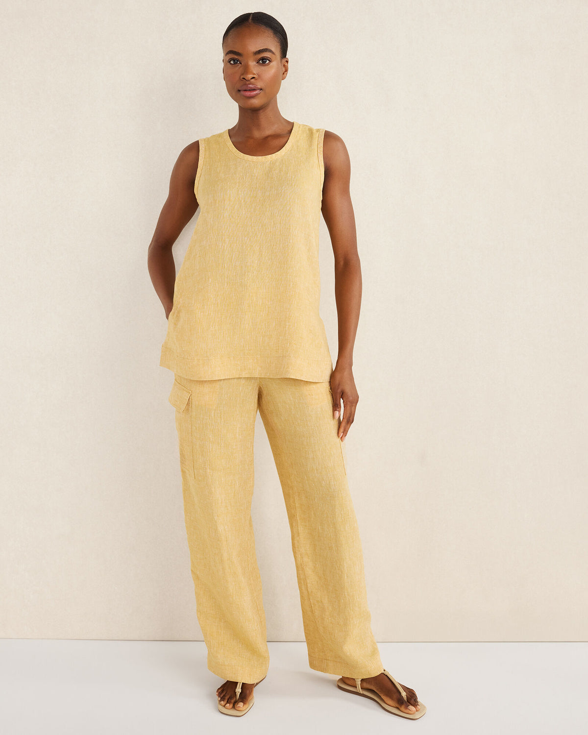 Talbots LINEN CARGO PANTS