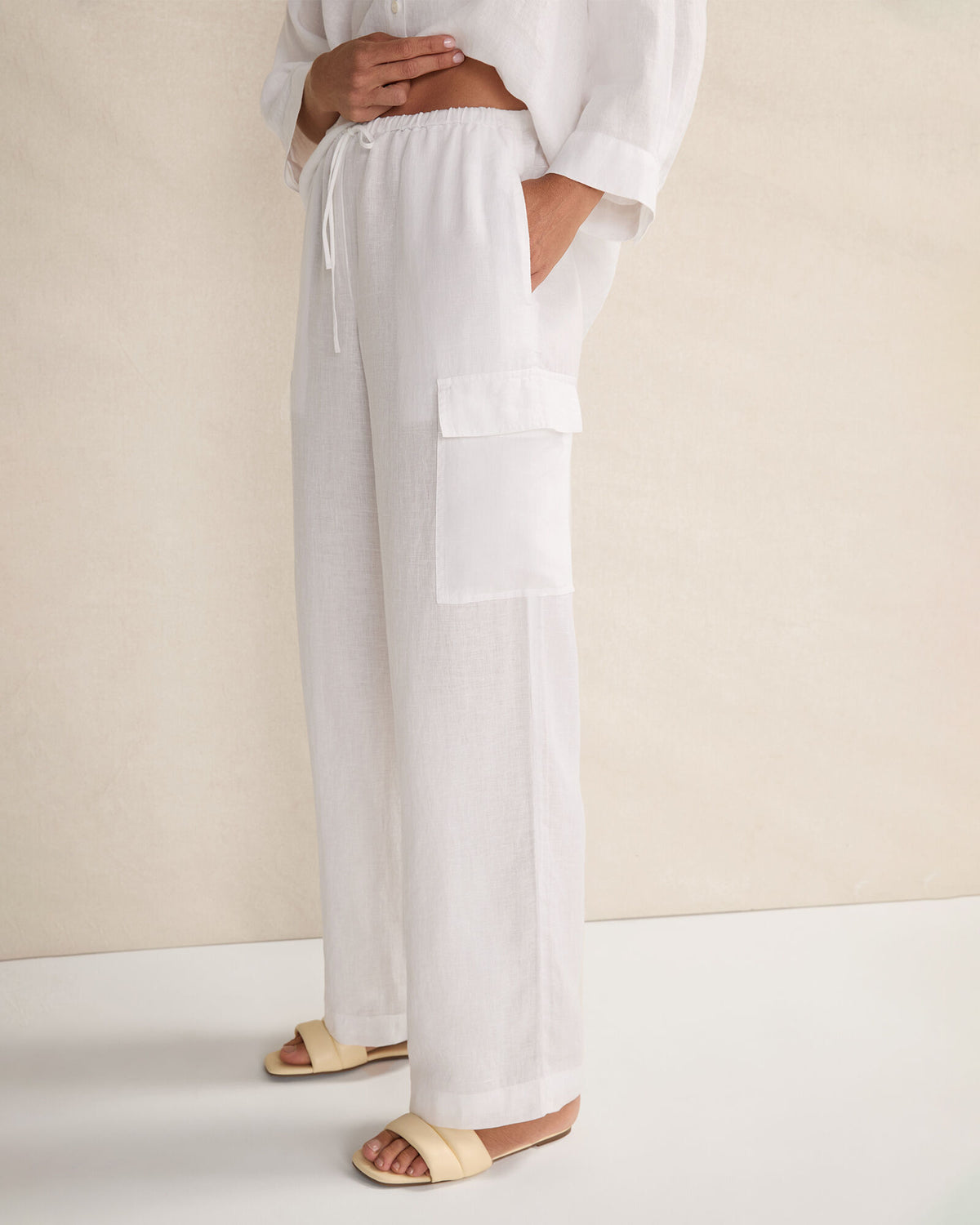 Talbots LINEN CARGO PANTS