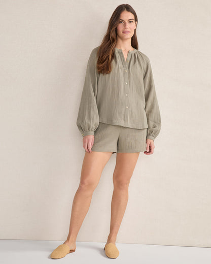 Talbots ORGANIC COTTON GAUZE SHORTS
