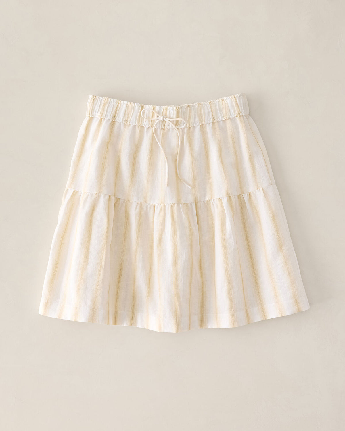 Talbots ORGANIC COTTON LINEN TIERED SKIRT
