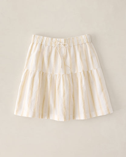 Talbots ORGANIC COTTON LINEN TIERED SKIRT