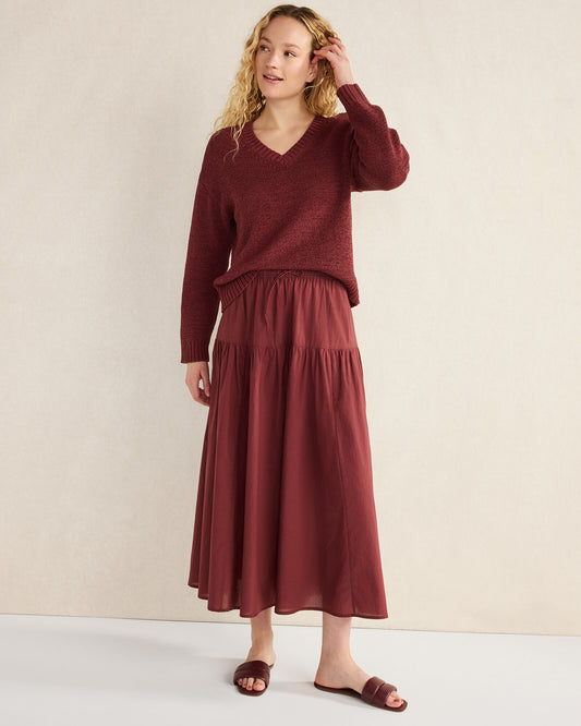 Talbots ORGANIC COTTON FLAT TAPE V-NECK SWEATER