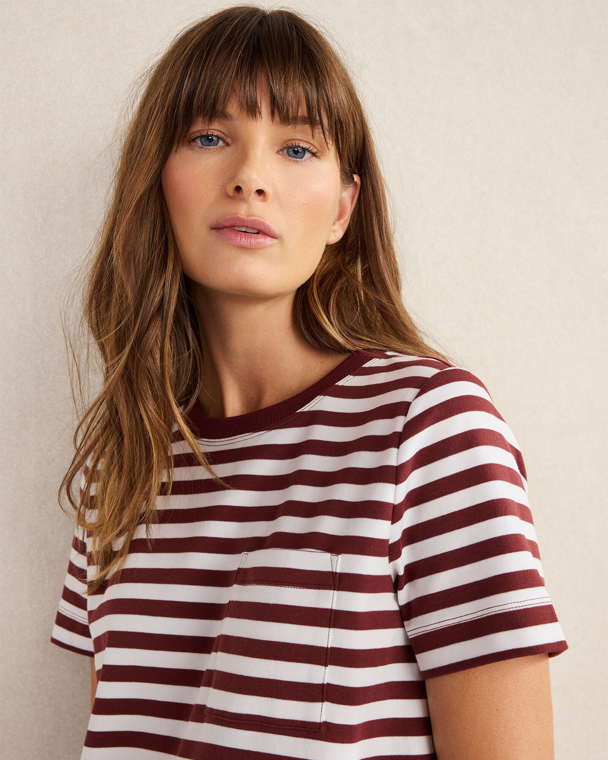 Talbots ORGANIC COTTON INTERLOCK STRIPE T-SHIRT DRESS