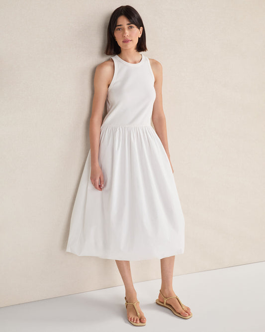 Talbots ORGANIC COTTON DROP WAIST BUBBLE DRESS
