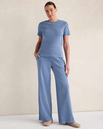 Talbots ORGANIC COTTON RIB KNIT SHORT SLEEVE TEE