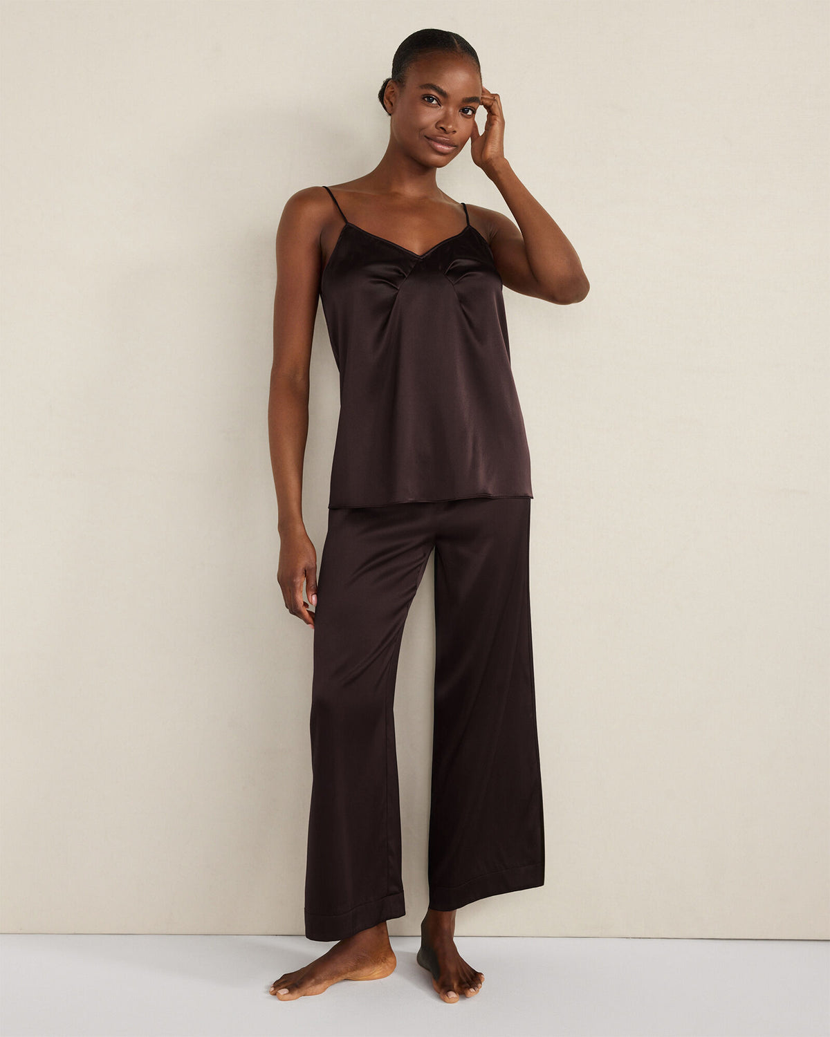 Talbots WASHABLE SILK PLEATED CAMI