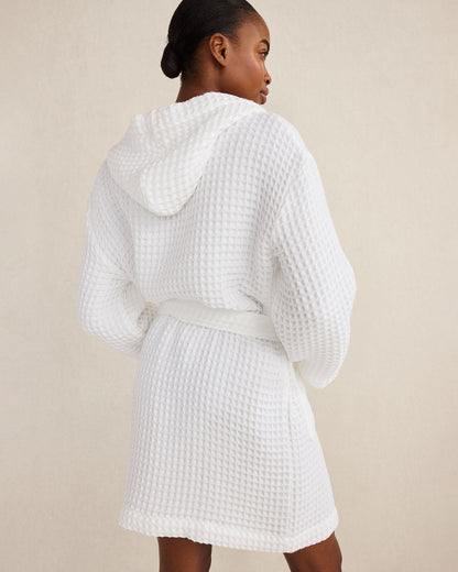 Talbots ORGANIC COTTON WAFFLE HOODED ROBE