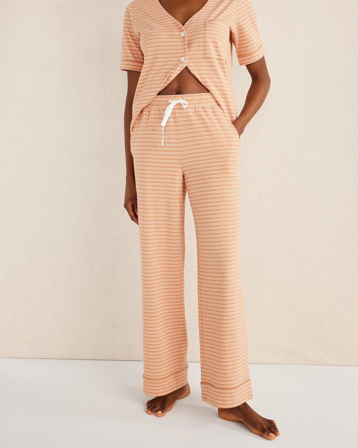 Talbots ORGANIC COTTON JERSEY STRIPED SLEEP PANTS